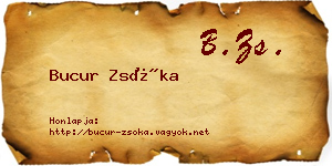 Bucur Zsóka névjegykártya